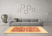 Machine Washable Abstract Brown Modern Rug in a Living Room,, wshabs3836brn