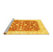 Sideview of Machine Washable Abstract Yellow Modern Rug, wshabs3836yw