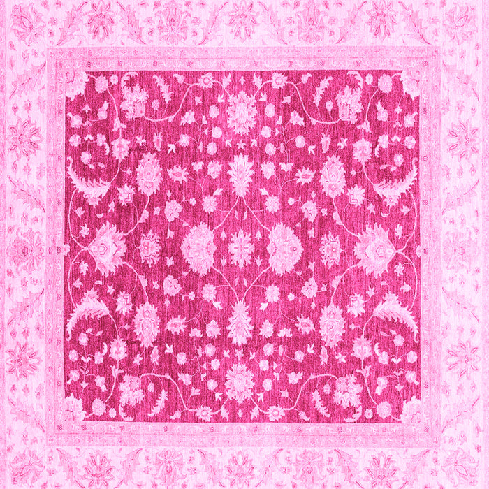 Square Machine Washable Abstract Pink Modern Rug, wshabs3836pnk