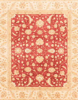 Machine Washable Abstract Bright Orange Rug, wshabs3836