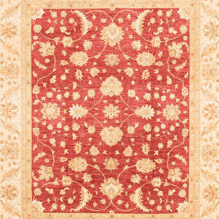 Machine Washable Abstract Bright Orange Rug, wshabs3836