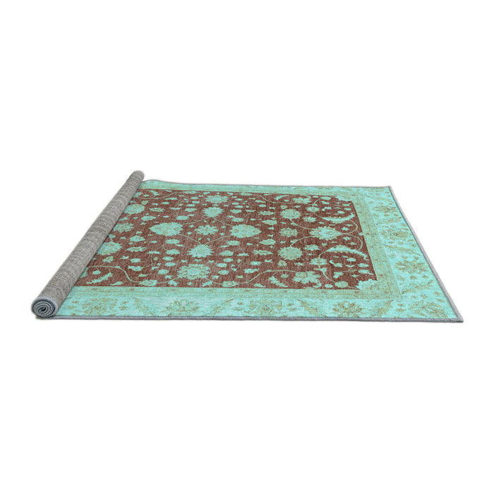 Sideview of Machine Washable Abstract Light Blue Modern Rug, wshabs3836lblu