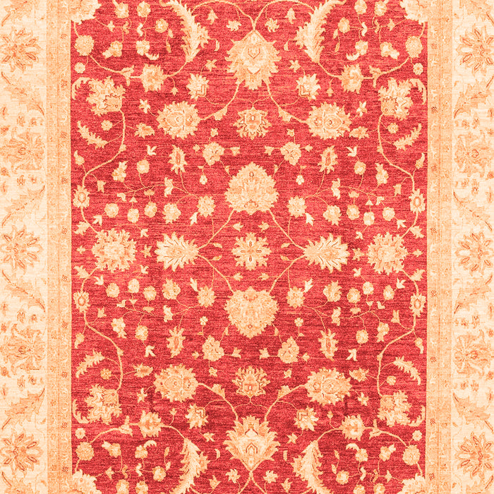Machine Washable Abstract Orange Modern Area Rugs, wshabs3836org