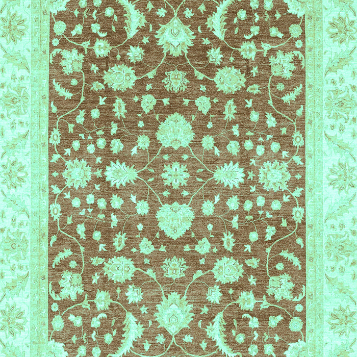 Machine Washable Abstract Turquoise Modern Area Rugs, wshabs3836turq