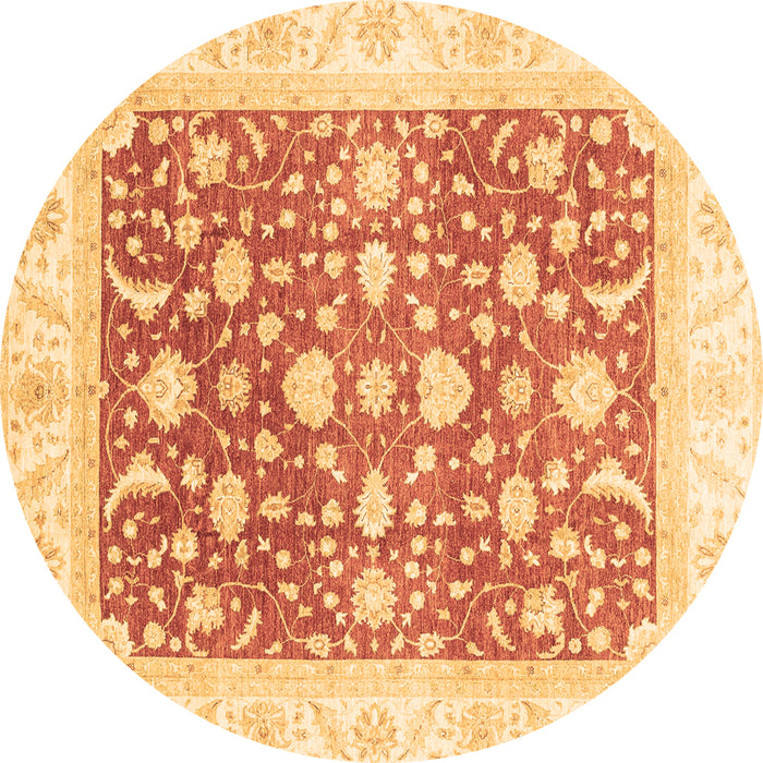 Round Machine Washable Abstract Brown Modern Rug, wshabs3836brn