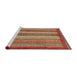 Sideview of Machine Washable Abstract Red Rug, wshabs3837