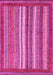 Machine Washable Abstract Pink Modern Rug, wshabs3837pnk