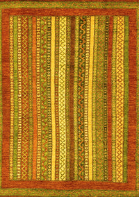 Abstract Yellow Modern Rug, abs3837yw