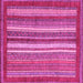 Square Abstract Pink Modern Rug, abs3837pnk