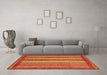 Machine Washable Abstract Orange Modern Area Rugs in a Living Room, wshabs3837org