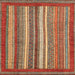 Square Abstract Red Modern Rug, abs3837