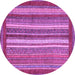 Round Abstract Purple Modern Rug, abs3837pur