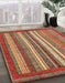 Abstract Red Modern Rug in Family Room, abs3837