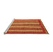 Sideview of Machine Washable Abstract Orange Modern Area Rugs, wshabs3837org