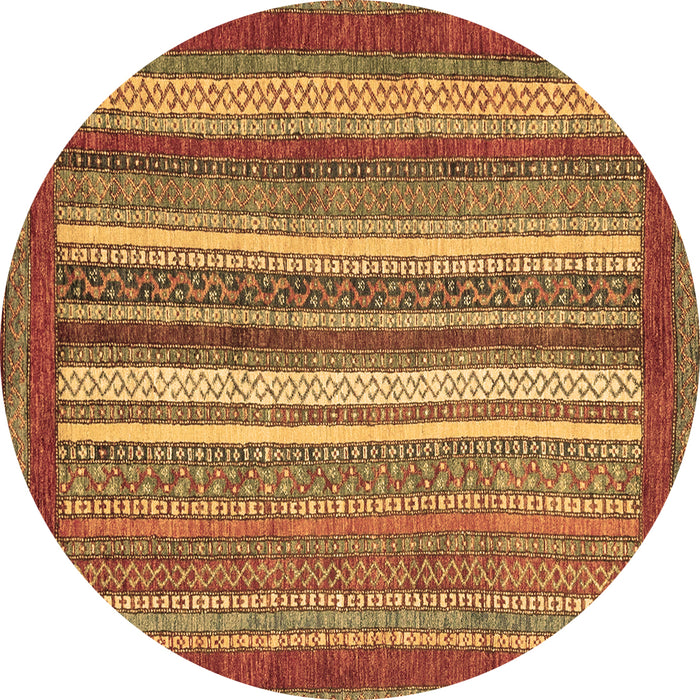 Round Machine Washable Abstract Brown Modern Rug, wshabs3837brn
