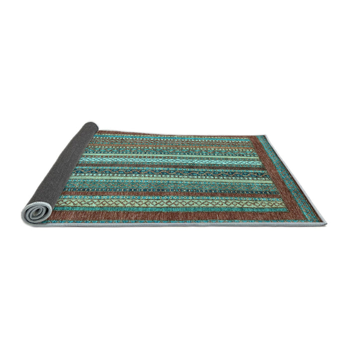 Sideview of Abstract Light Blue Modern Rug, abs3837lblu