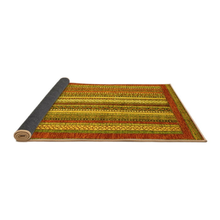 Sideview of Abstract Yellow Modern Rug, abs3837yw