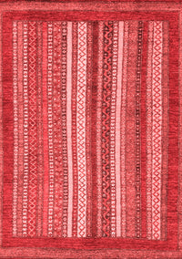 Abstract Red Modern Rug, abs3837red