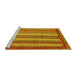 Sideview of Machine Washable Abstract Yellow Modern Rug, wshabs3837yw