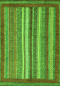 Abstract Green Modern Rug, abs3837grn