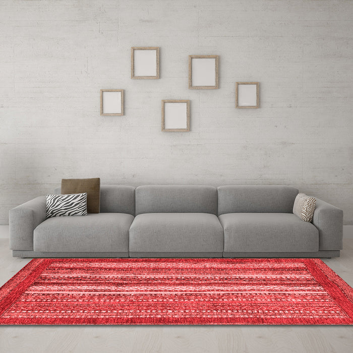 Modern Red Washable Rugs