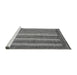 Sideview of Machine Washable Abstract Gray Modern Rug, wshabs3837gry