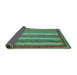 Sideview of Abstract Turquoise Modern Rug, abs3837turq