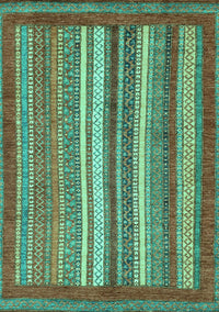 Abstract Turquoise Modern Rug, abs3837turq