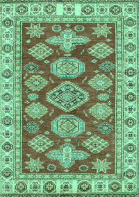 Abstract Turquoise Modern Rug, abs3838turq