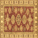 Square Machine Washable Abstract Brown Modern Rug, wshabs3838brn