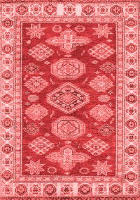 Abstract Red Modern Rug, abs3838red