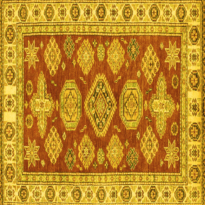Square Abstract Yellow Modern Rug, abs3838yw
