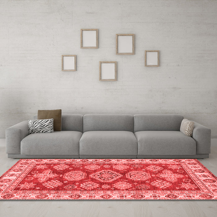 Modern Red Washable Rugs