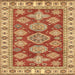 Square Abstract Red Modern Rug, abs3838