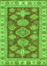 Machine Washable Abstract Green Modern Area Rugs, wshabs3838grn