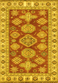 Abstract Yellow Modern Rug, abs3838yw