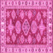 Square Abstract Pink Modern Rug, abs3838pnk