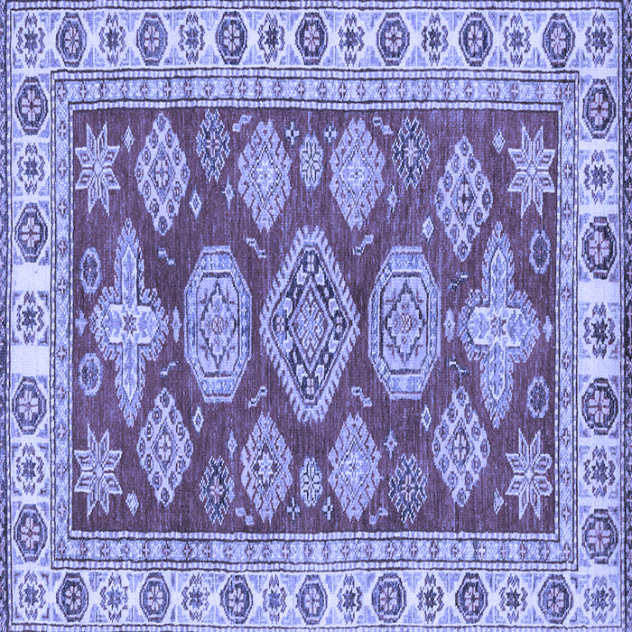 Square Abstract Blue Modern Rug, abs3838blu