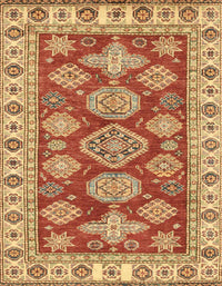 Machine Washable Abstract Red Rug, wshabs3838