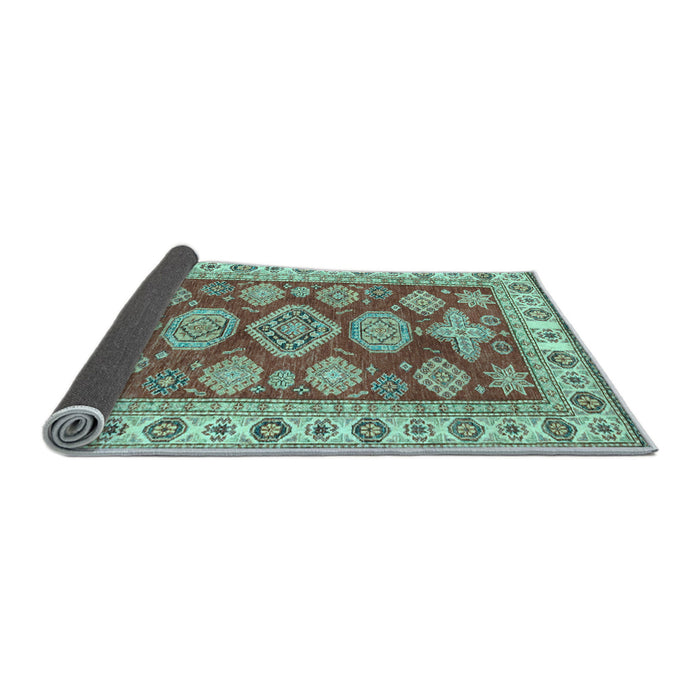 Sideview of Abstract Light Blue Modern Rug, abs3838lblu