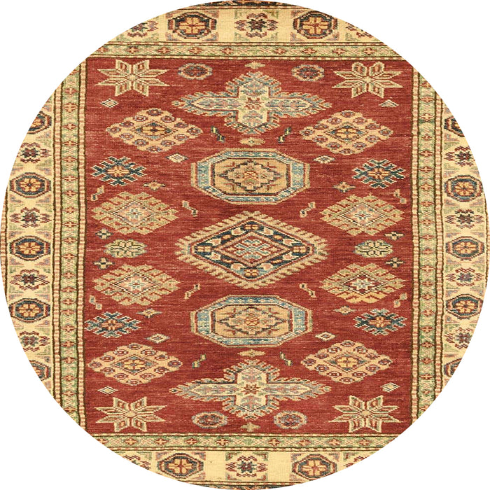 Round Abstract Red Modern Rug, abs3838