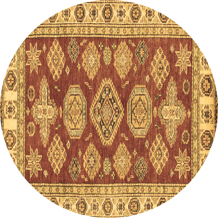 Round Machine Washable Abstract Brown Modern Rug, wshabs3838brn