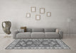 Machine Washable Abstract Gray Modern Rug in a Living Room,, wshabs3838gry