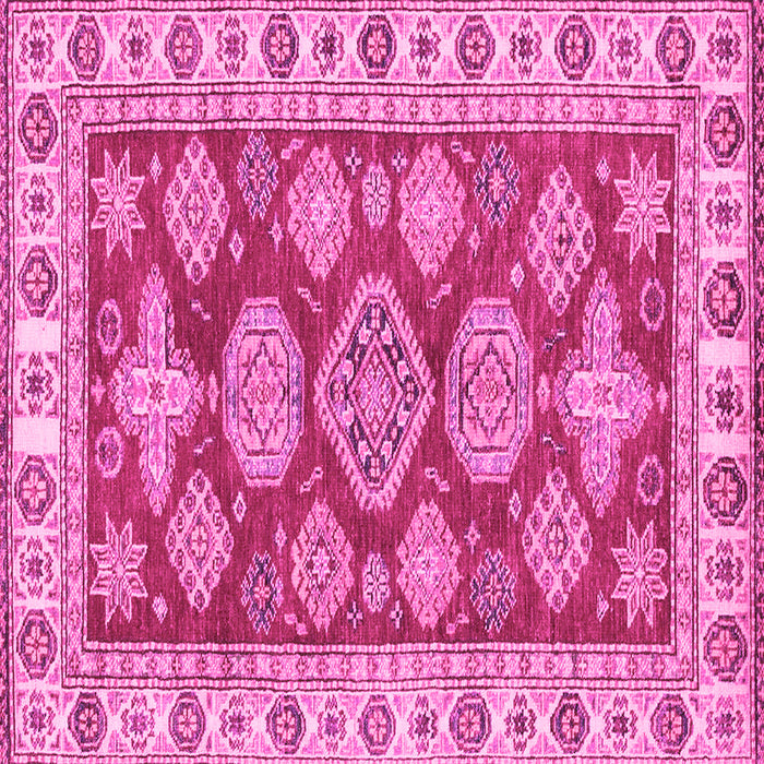Square Machine Washable Abstract Pink Modern Rug, wshabs3838pnk