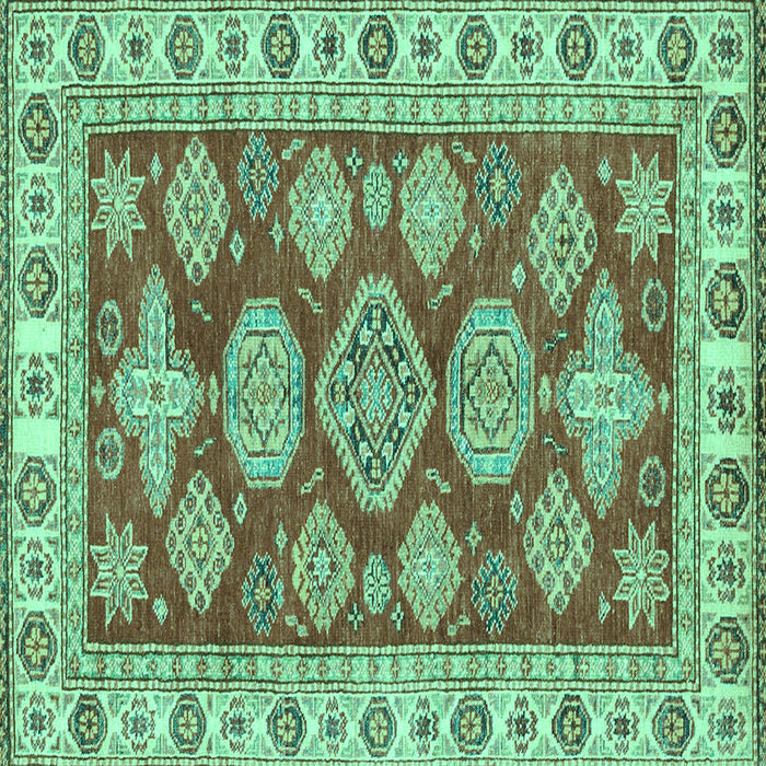 Square Machine Washable Abstract Turquoise Modern Area Rugs, wshabs3838turq