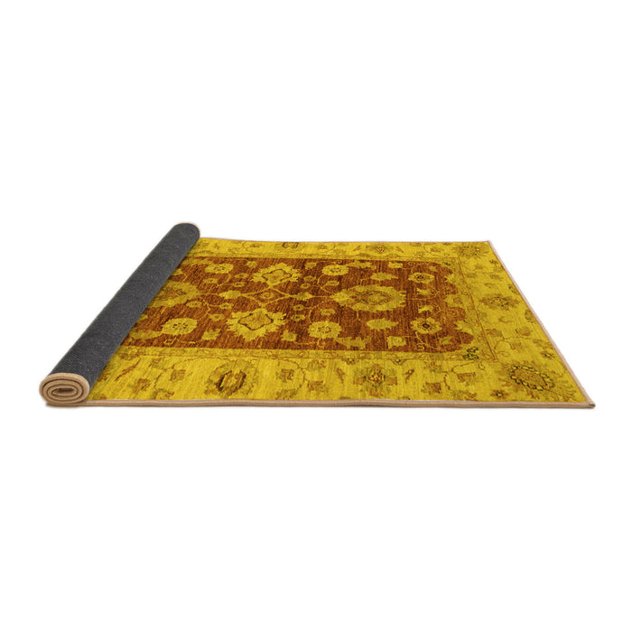 Sideview of Oriental Yellow Traditional Rug, abs3839yw
