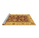 Sideview of Machine Washable Oriental Brown Traditional Rug, wshabs3839brn