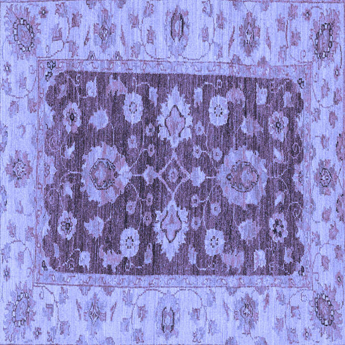 Square Oriental Blue Traditional Rug, abs3839blu