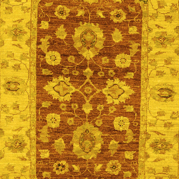 Machine Washable Oriental Yellow Traditional Rug, wshabs3839yw