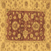 Square Oriental Brown Traditional Rug, abs3839brn